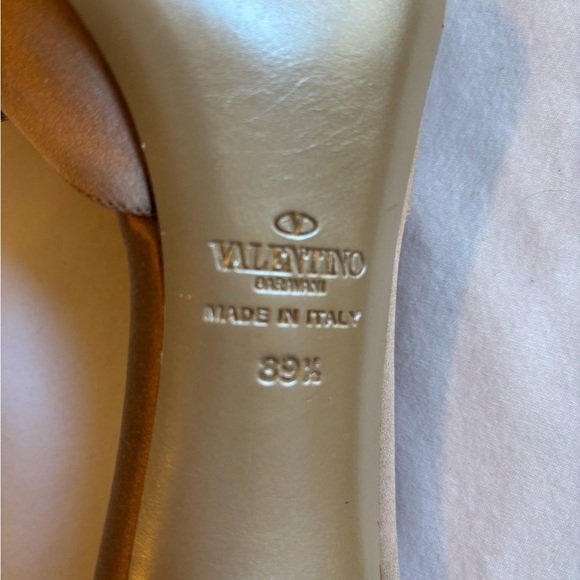 Valentino Garavani Women’s Shoes. Satin-cloth dusty pink. Size 39.5 or 9.5 - Picture 7 of 8